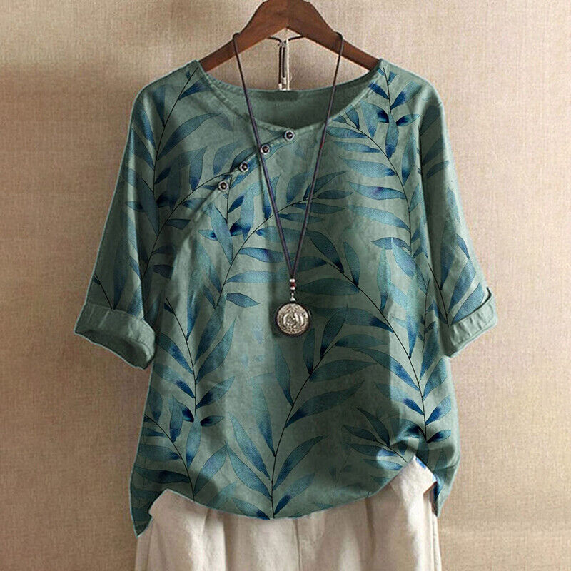 LS | Women Casual Botanical Print Blouse