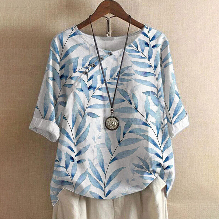 LS | Women Casual Botanical Print Blouse