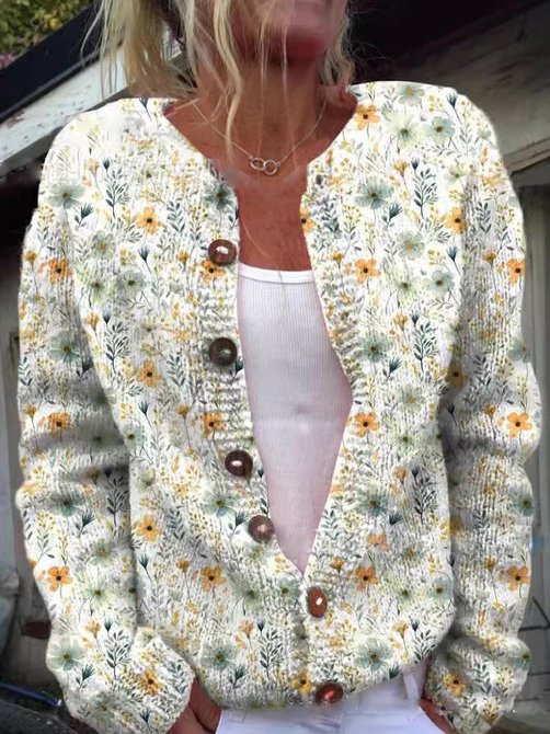 LS | Women Casual Floral Cardigan
