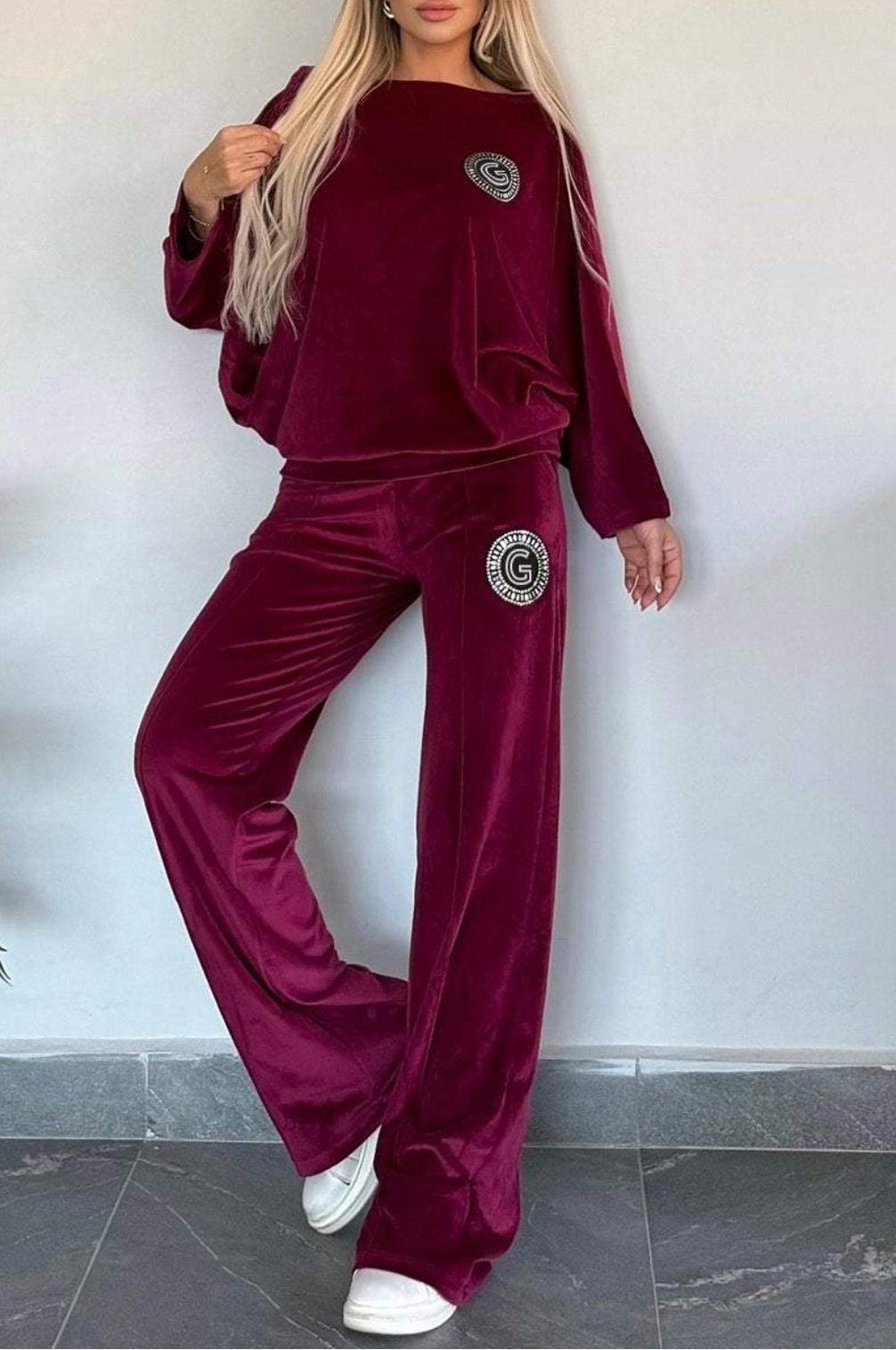 LS | Women Casual Luxe Velvet Loungewear Set