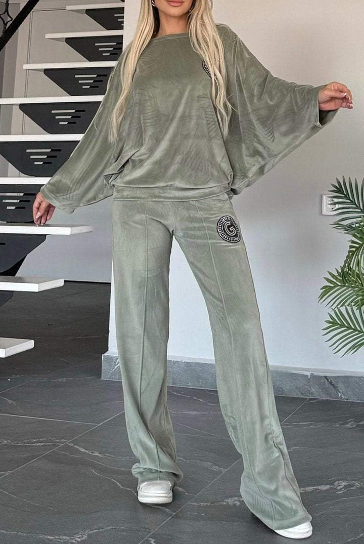 LS | Women Casual Luxe Velvet Loungewear Set