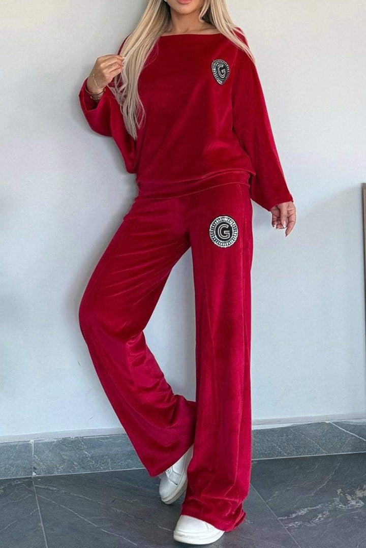 LS | Women Casual Luxe Velvet Loungewear Set