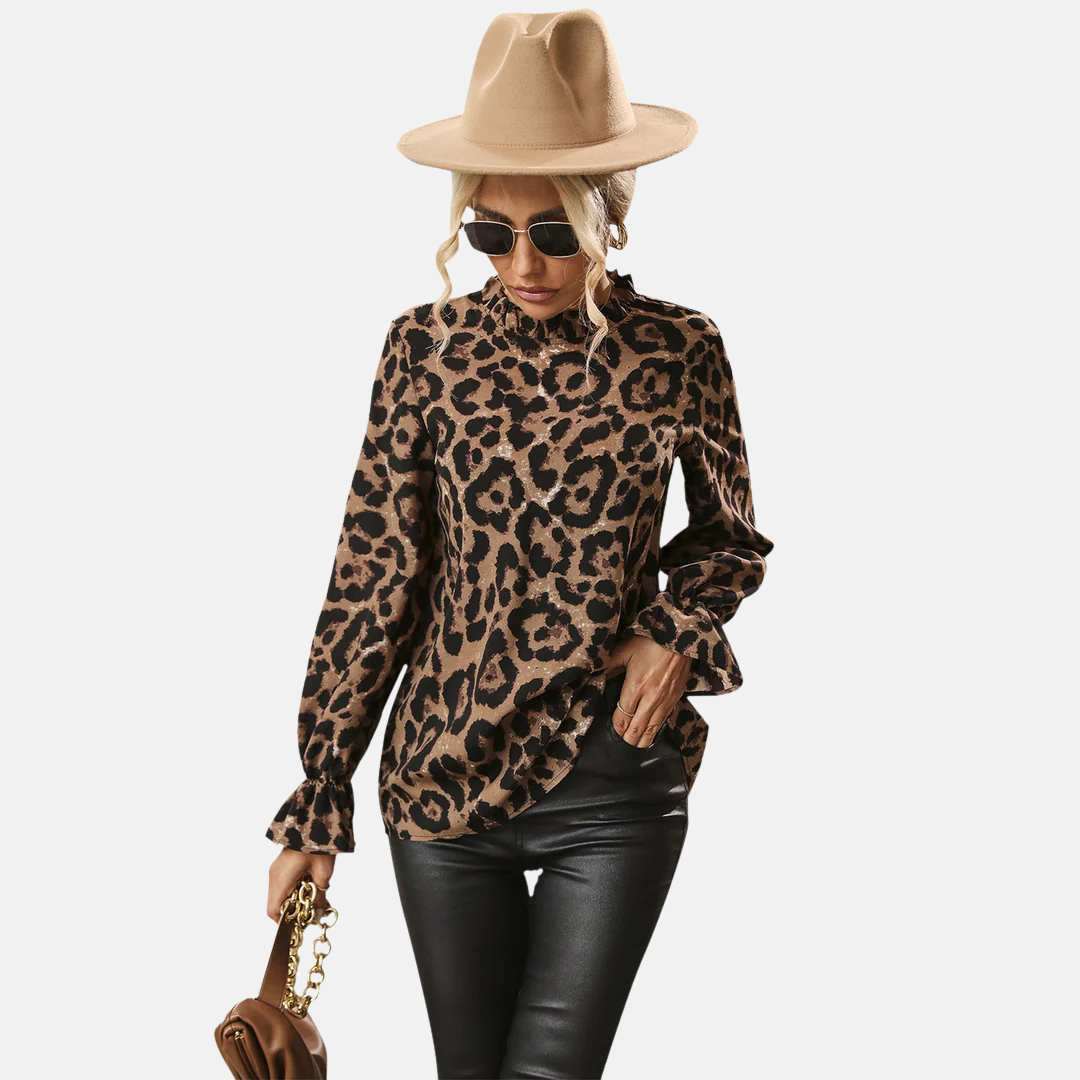 LS | Women Chic Mock Neck Blouse