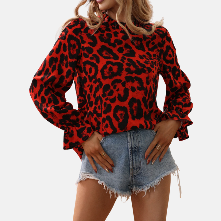 LS | Women Chic Mock Neck Blouse