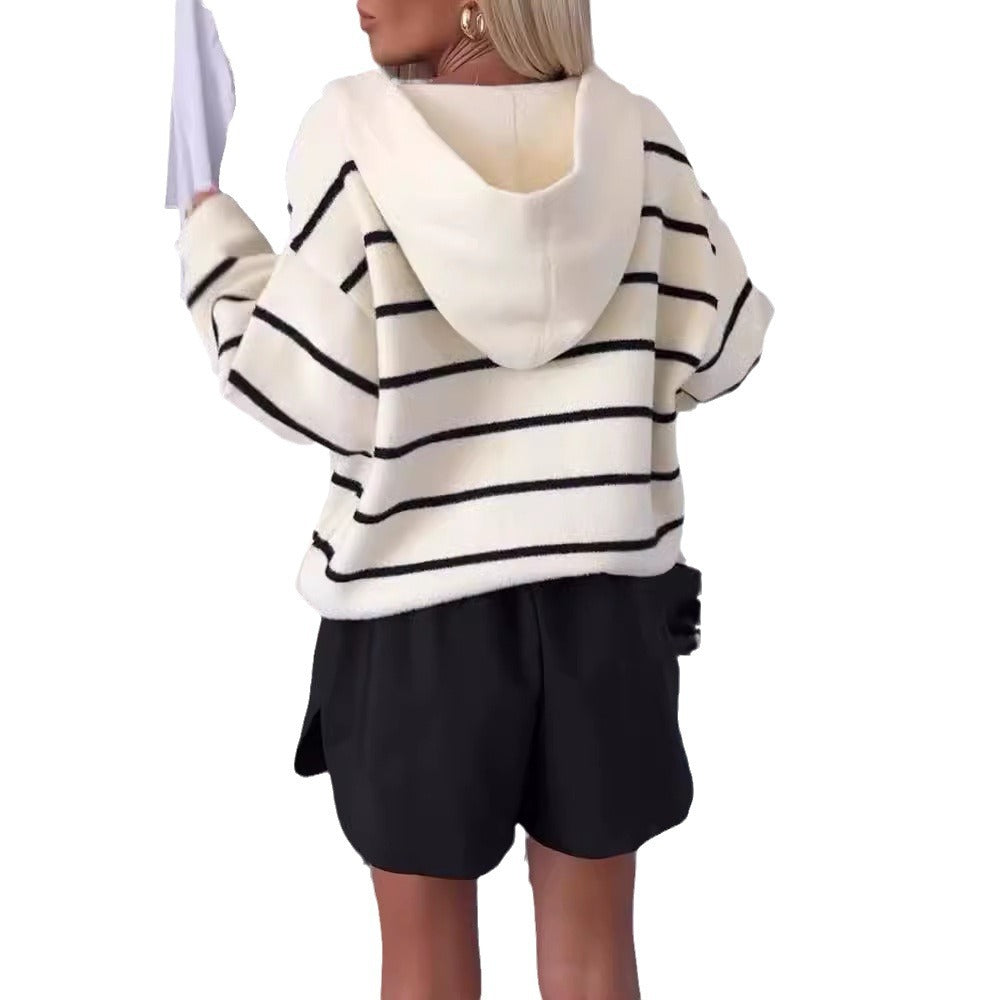 LS | Women Chic Stripe Knit Cardigan