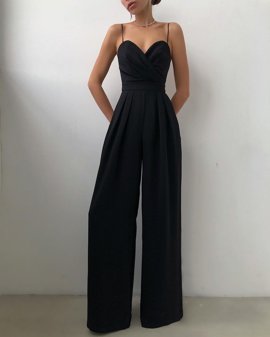 LS | Women Chic Sweetheart Neck Jumpsuit