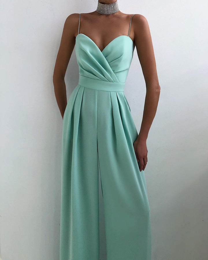LS | Women Chic Sweetheart Neck Jumpsuit