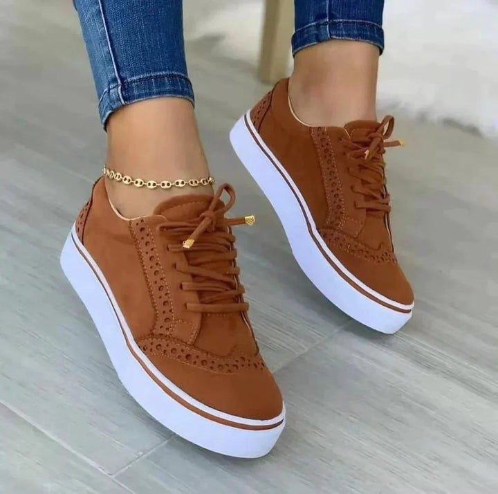 LS | Women Classic Brogue Platform Sneakers