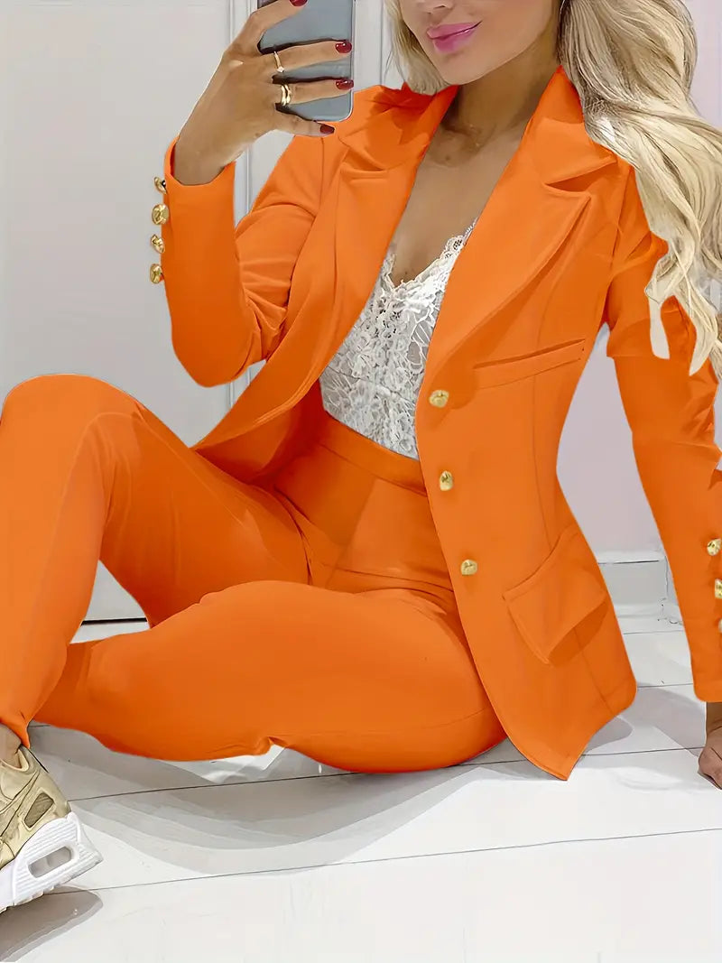 LS | Women Classic Office Blazer Set