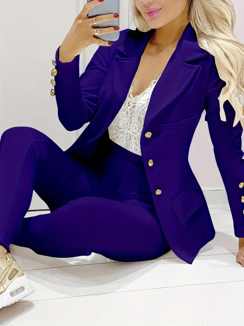 LS | Women Classic Office Blazer Set