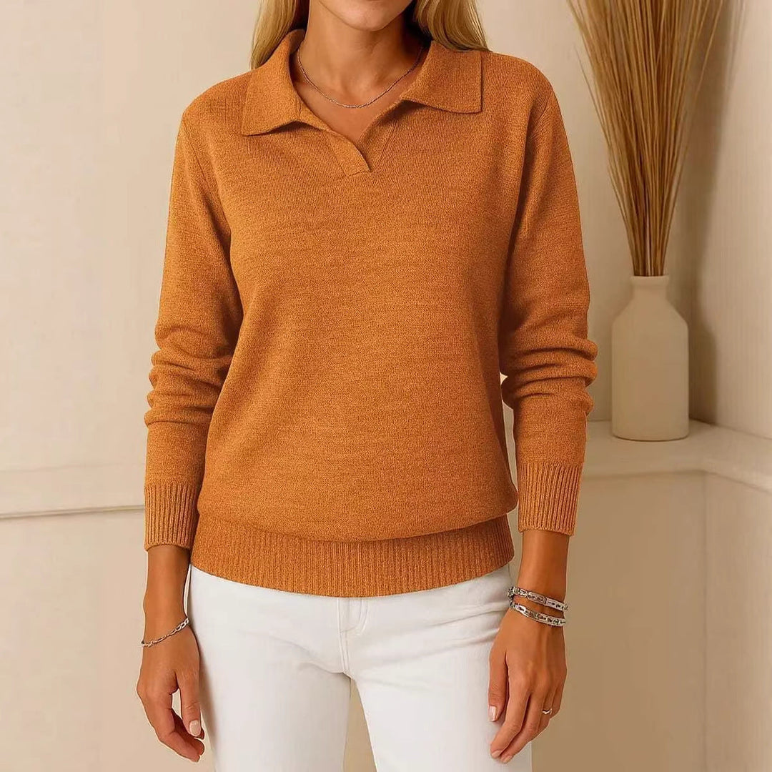 LS | Women Collared Knit Sweater