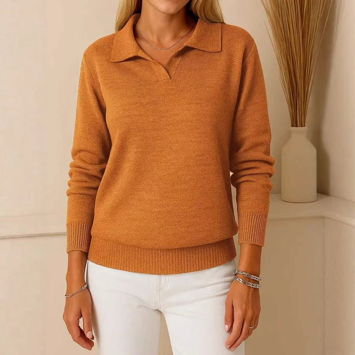 LS | Women Collared Knit Sweater