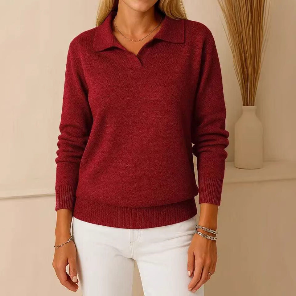 LS | Women Collared Knit Sweater