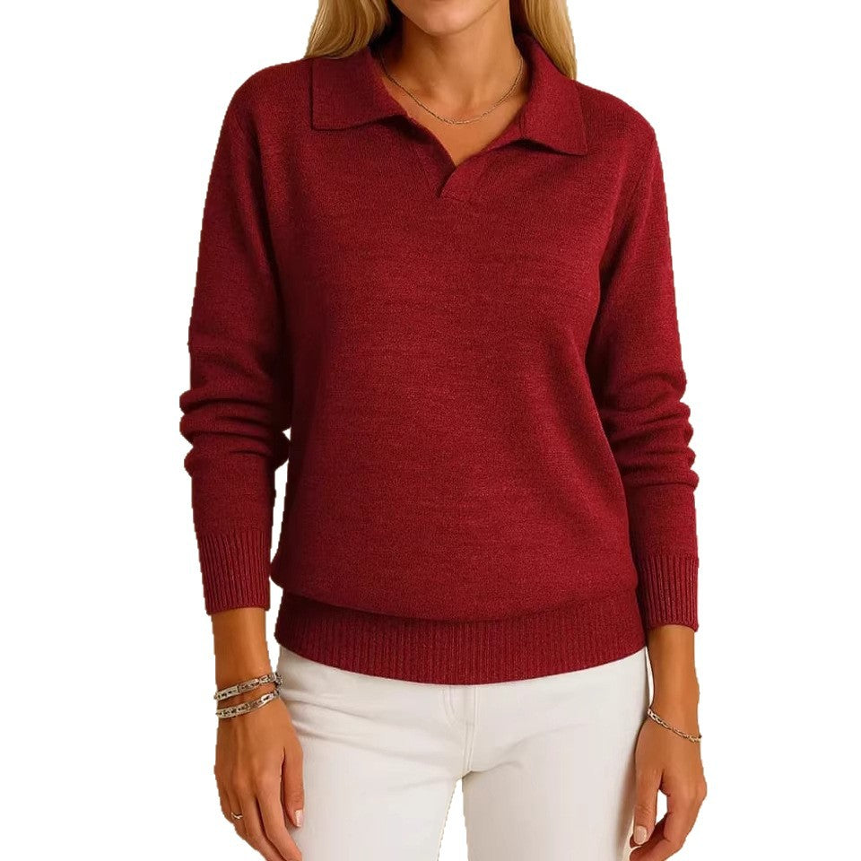 LS | Women Collared Knit Sweater