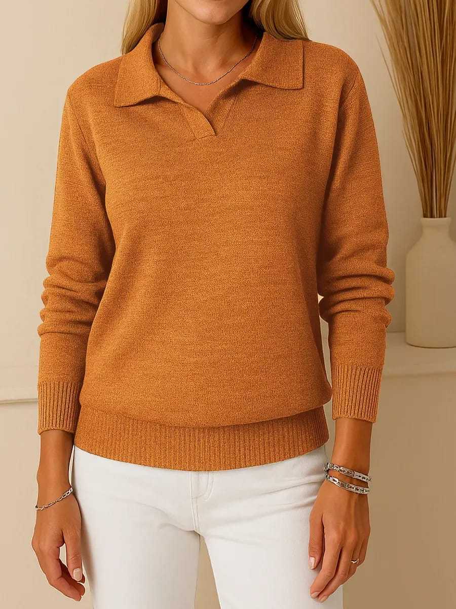 LS | Women Collared Knit Sweater