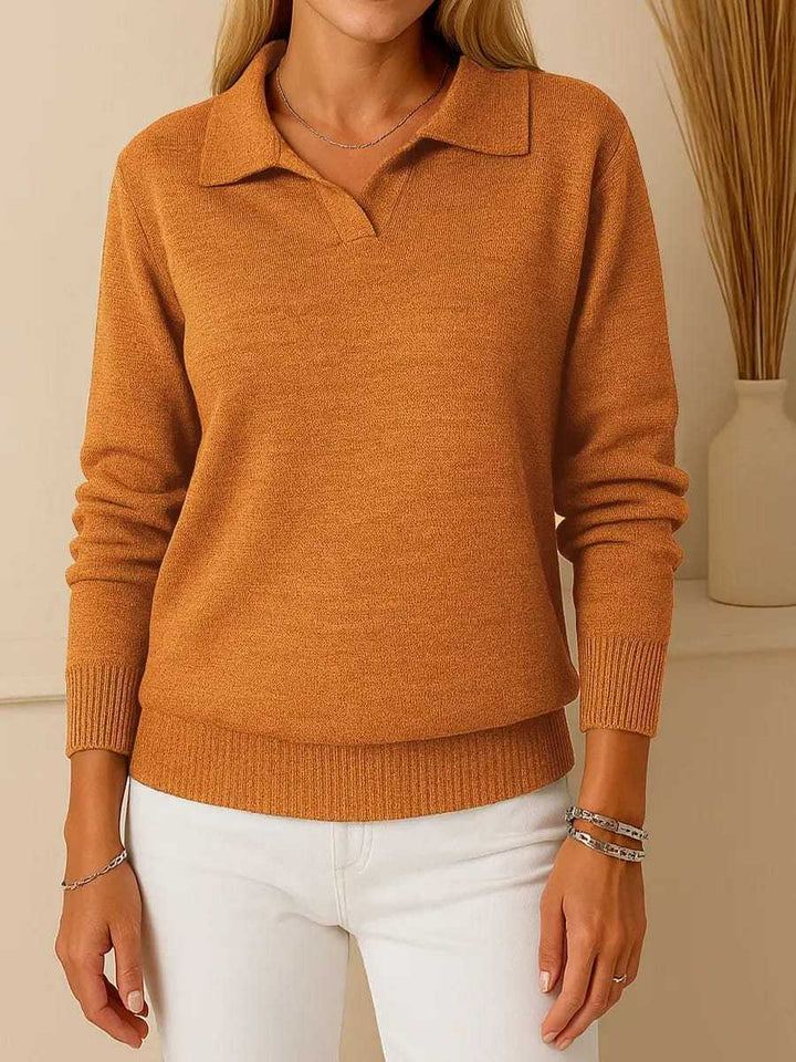 LS | Women Collared Knit Sweater