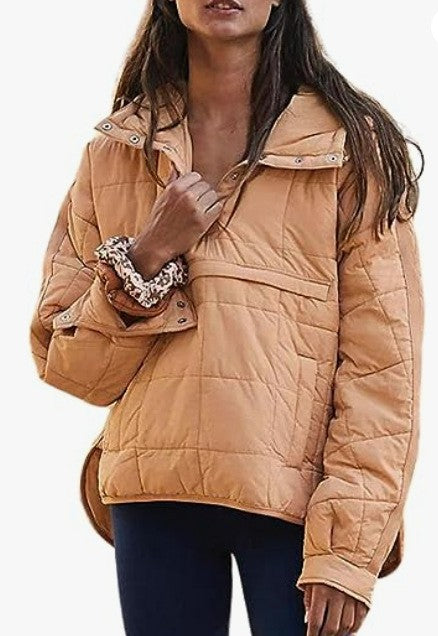 LS | Women Comfortable Quilted Hoodie Jacket