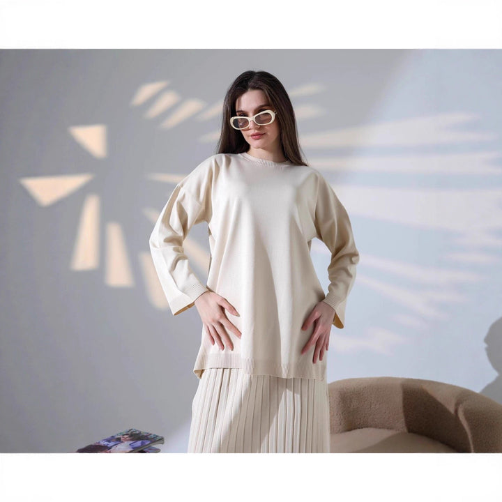 LS | Women Cozy Pleated Skirt Set