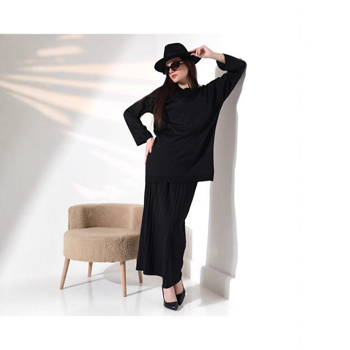 LS | Women Cozy Pleated Skirt Set