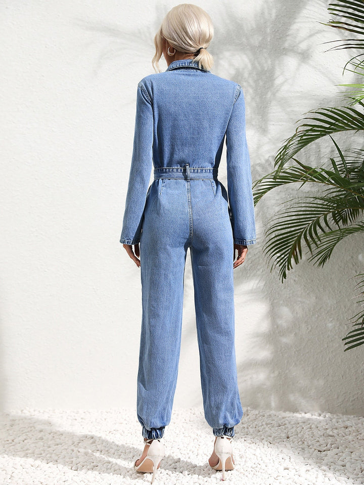 LS | Women Denim Utility Jumpsuit