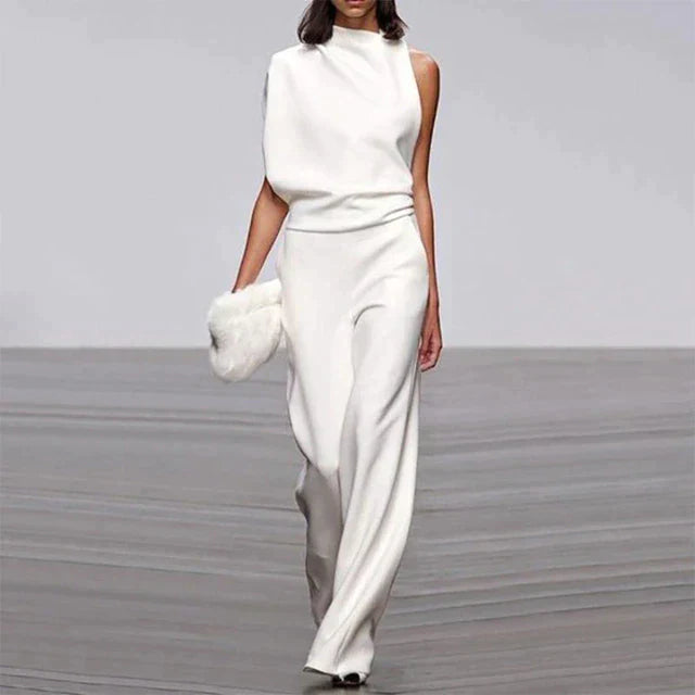 LS | Women Draped One Shoulder Jumpsuit