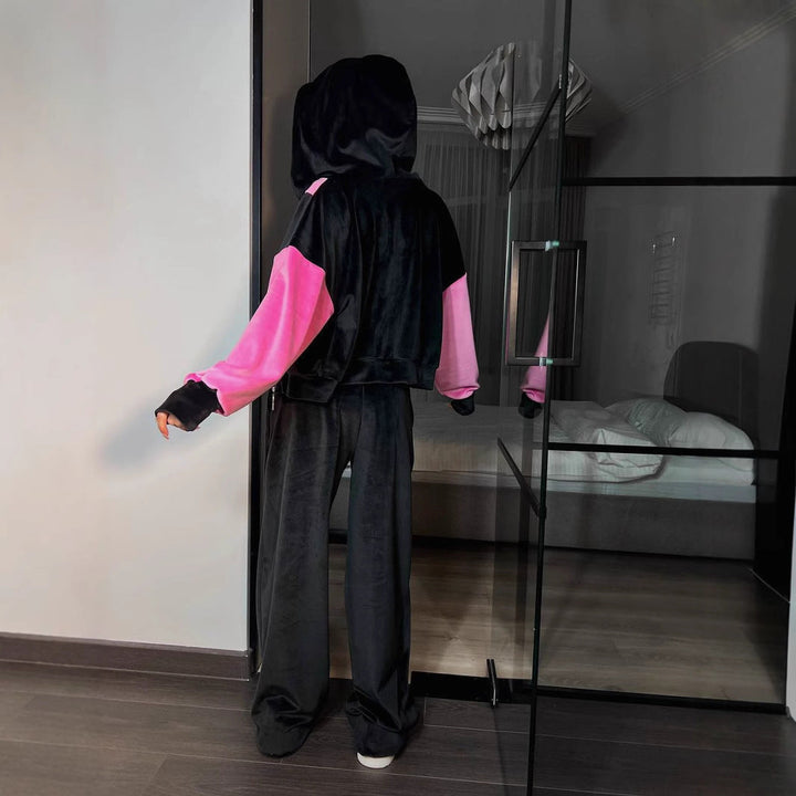 LS | Women Dual Tone Hoodie Set