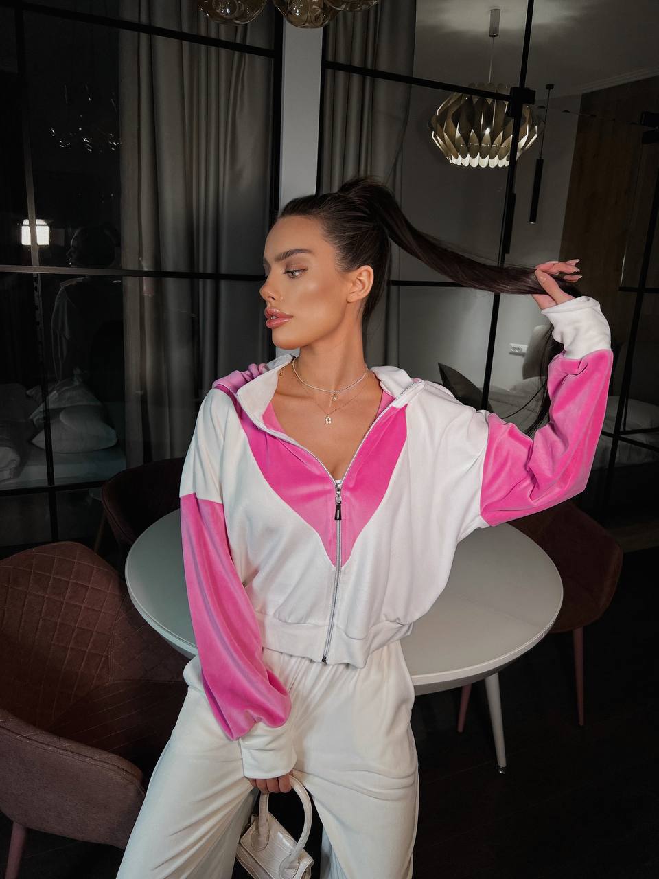 LS | Women Dual Tone Hoodie Set