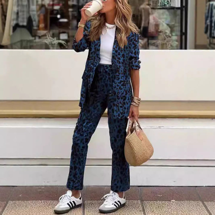 LS | Women Elegant Leopard Suit Set