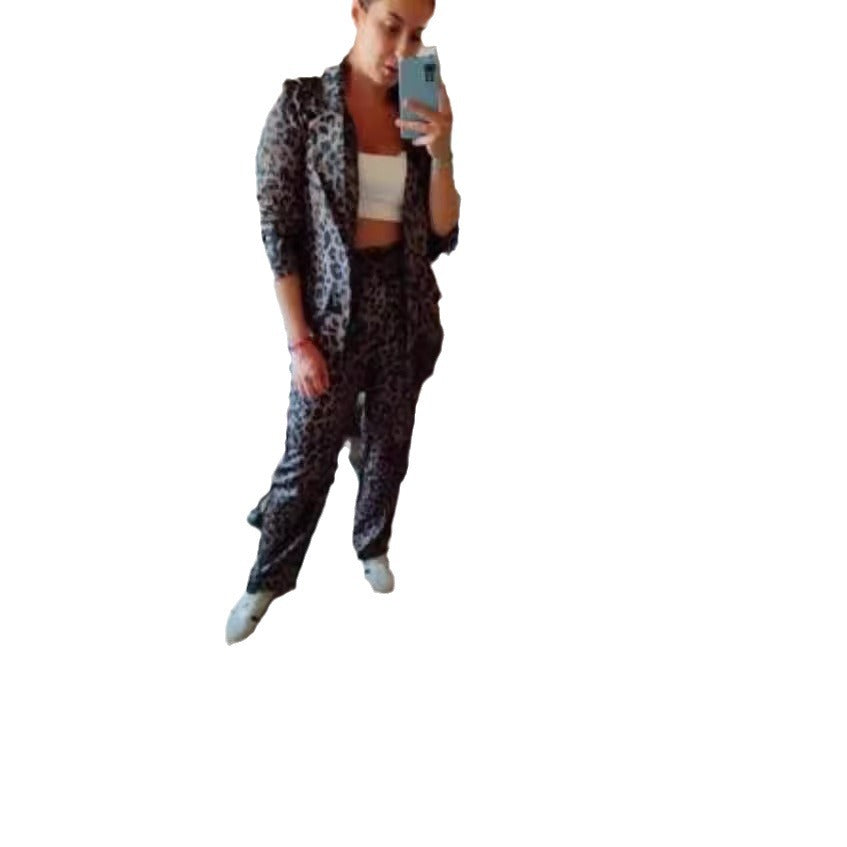 LS | Women Elegant Leopard Suit Set