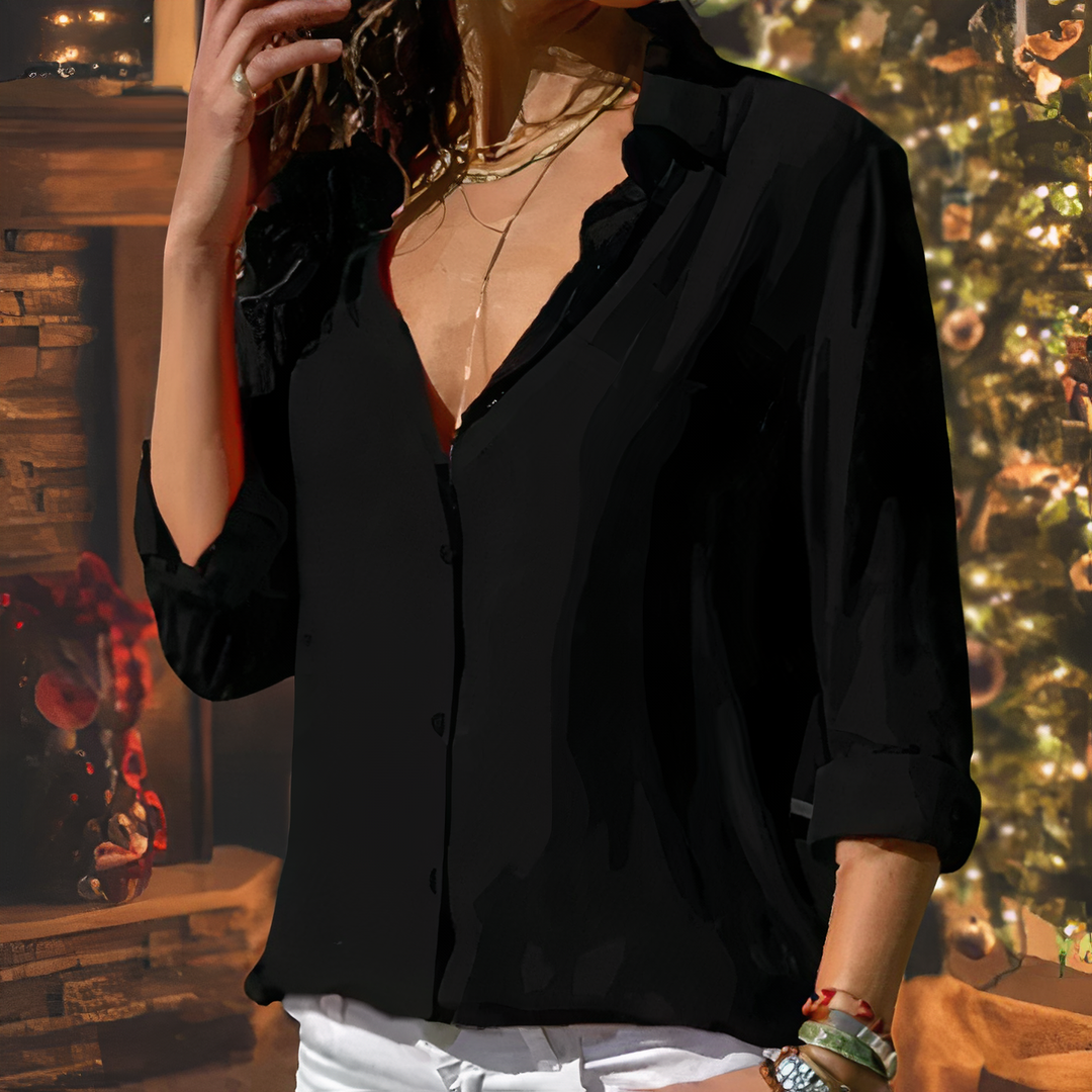 LS | Women Elegant Minimal Shirt Blouse