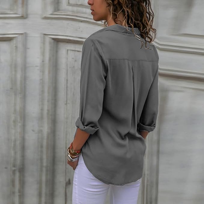LS | Women Elegant Minimal Shirt Blouse