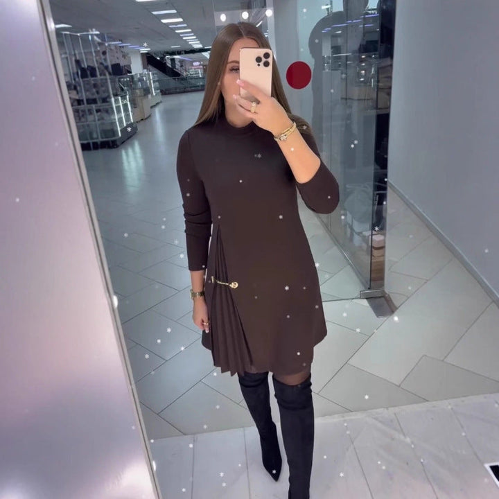 LS | Women Elegant Side Pleated Dress