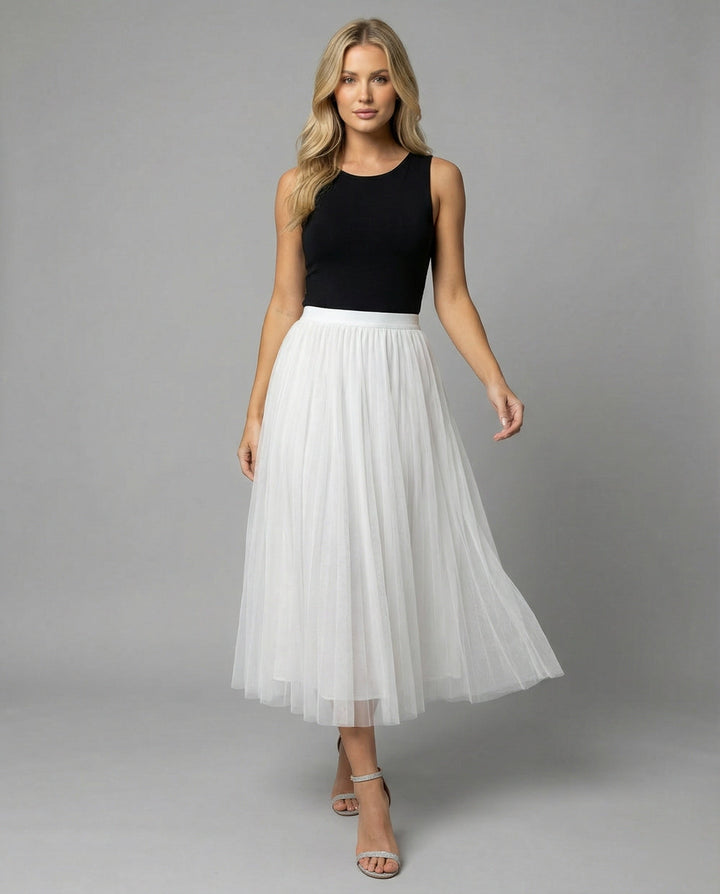 LS | Women Elegant Tulle A-Line Skirt