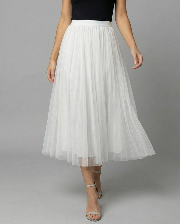 LS | Women Elegant Tulle A-Line Skirt