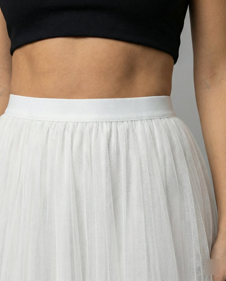 LS | Women Elegant Tulle A-Line Skirt