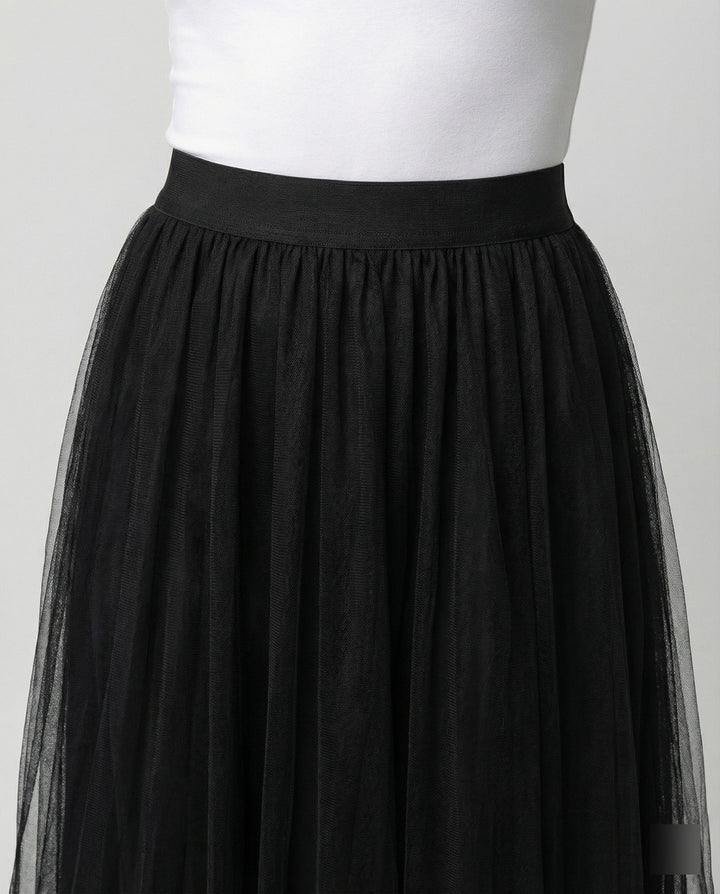 LS | Women Elegant Tulle Midi Skirt