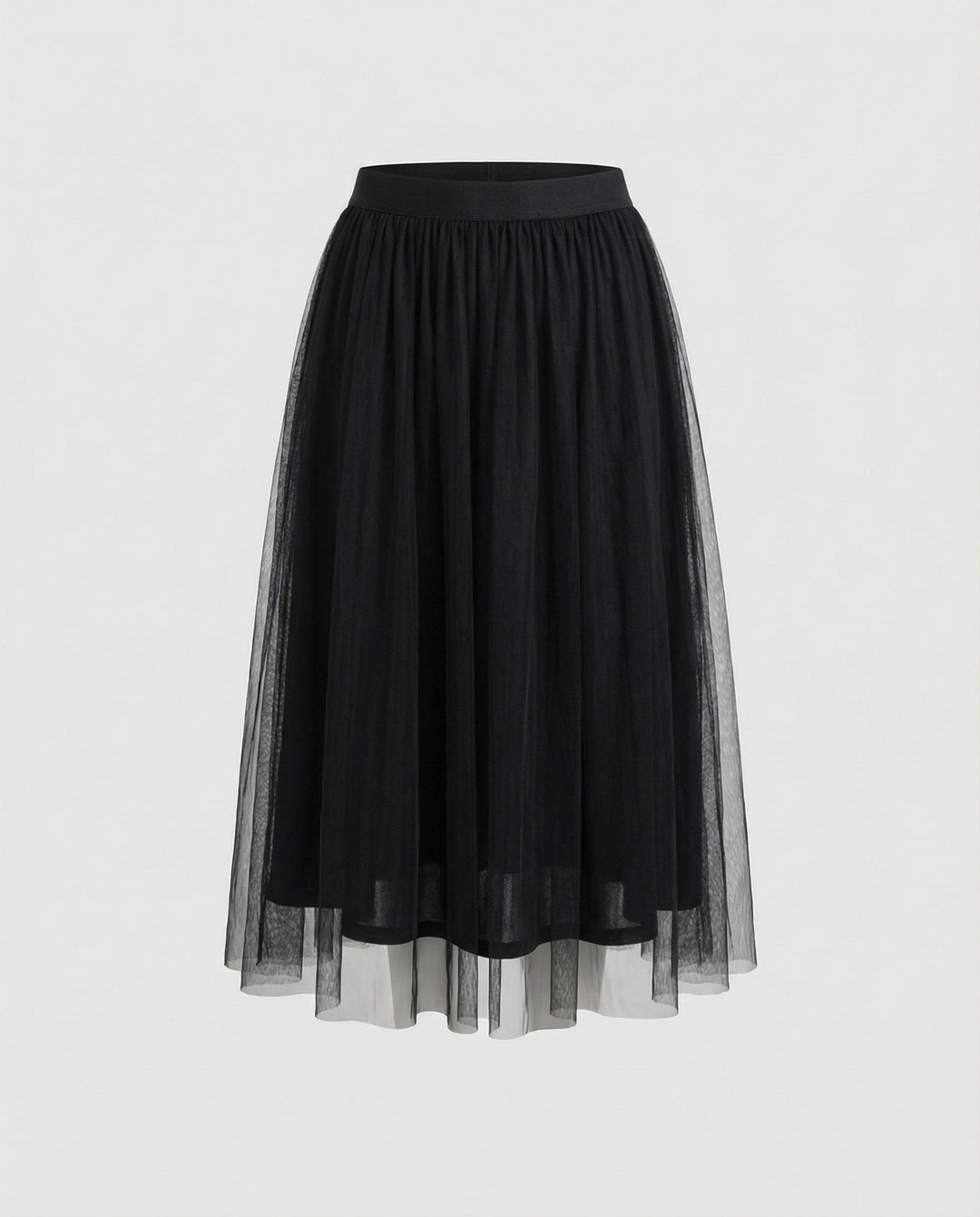LS | Women Elegant Tulle Midi Skirt