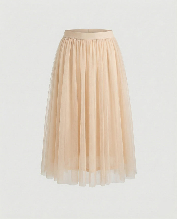 LS | Women Elegant Tulle Midi Skirt