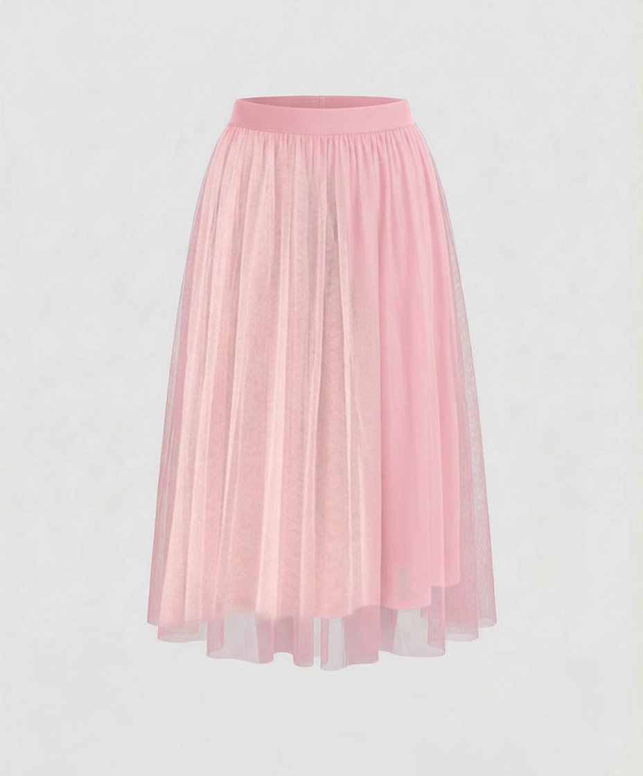 LS | Women Elegant Tulle Midi Skirt