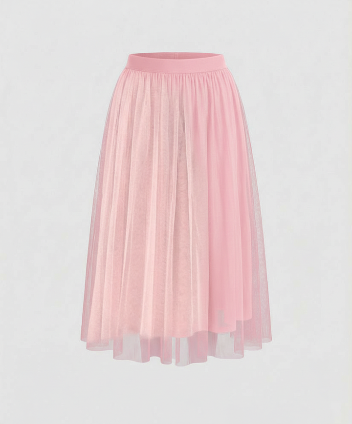 LS | Women Elegant Tulle Midi Skirt
