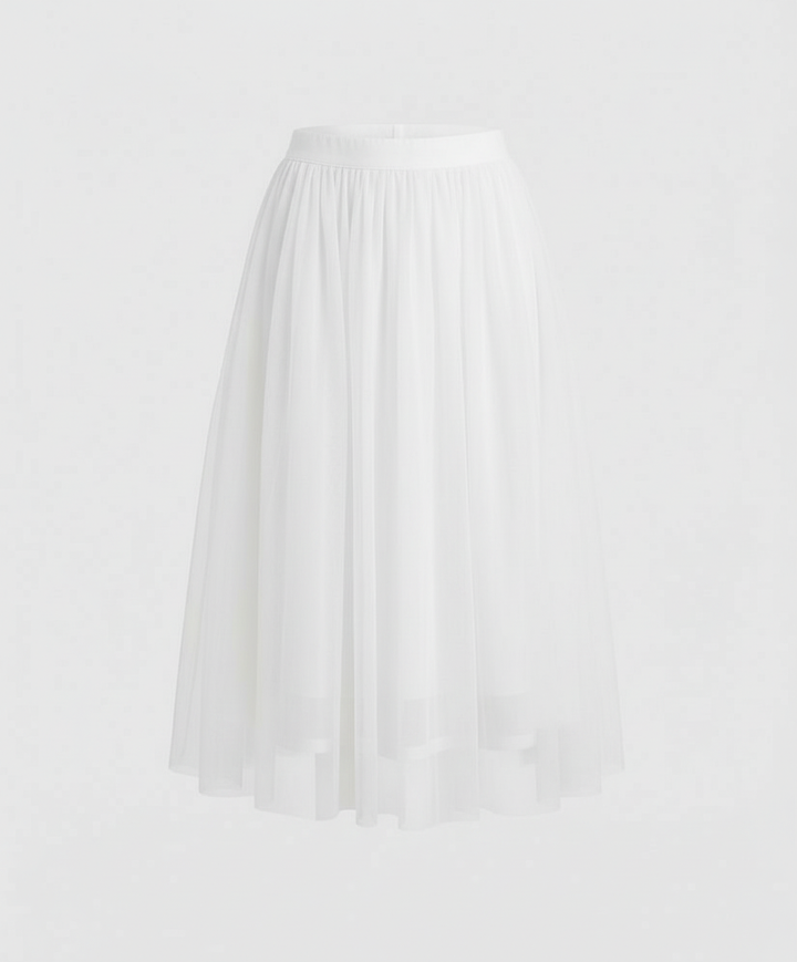 LS | Women Elegant Tulle Midi Skirt