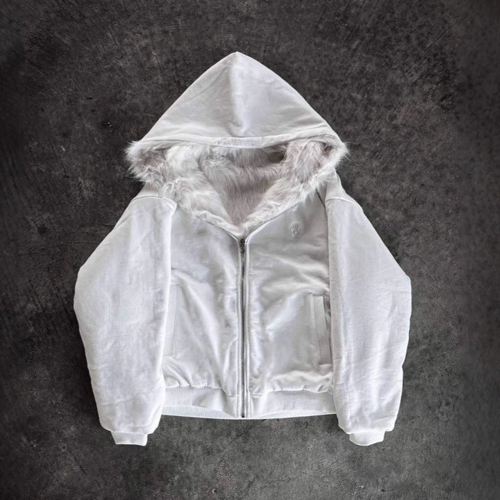 LS | Women Faux Fur Hooded Jacket