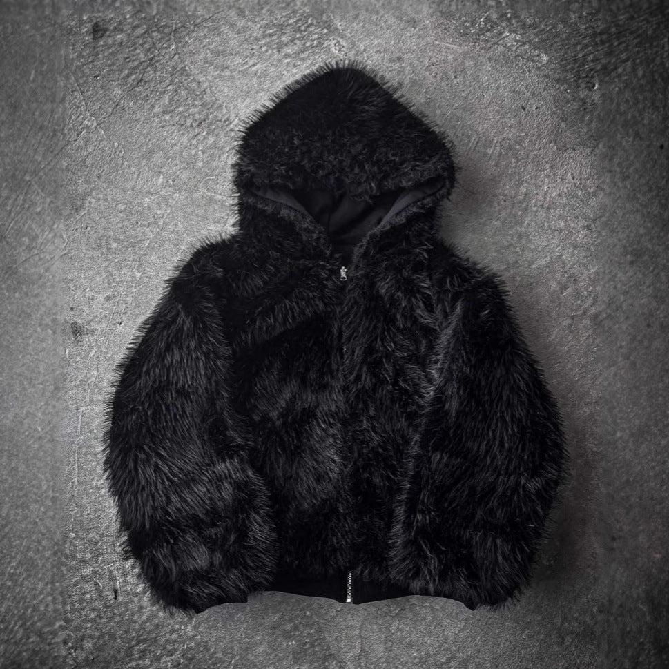 LS | Women Faux Fur Hooded Jacket