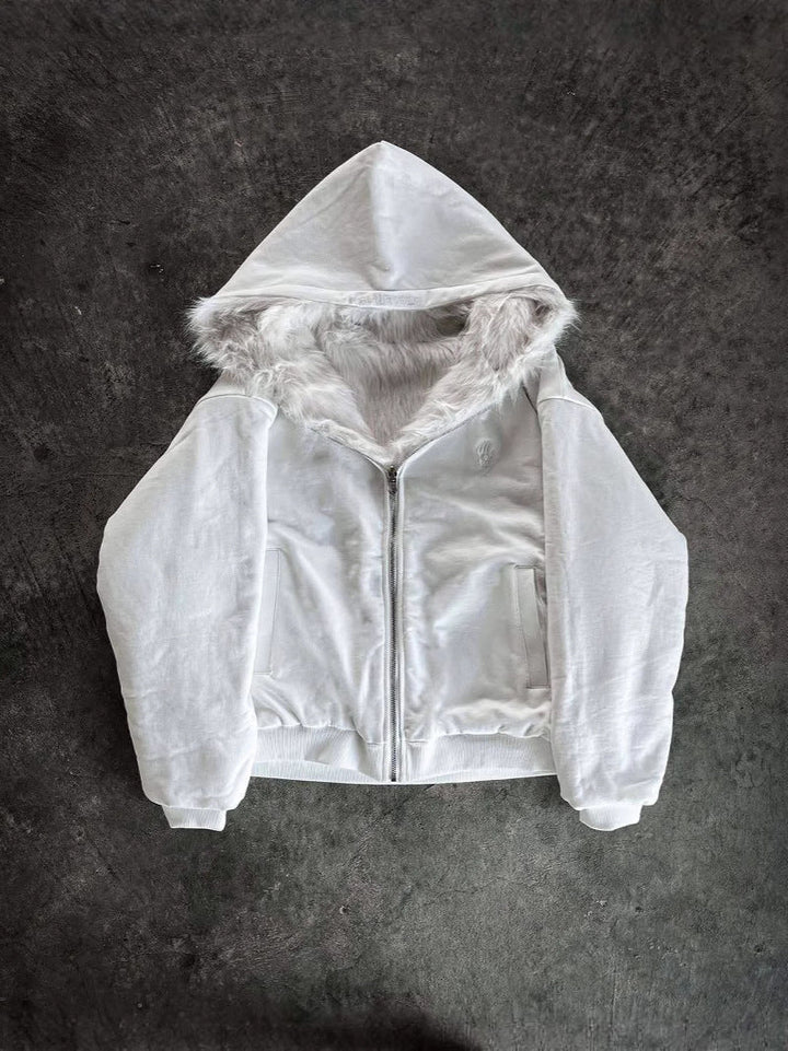 LS | Women Faux Fur Hooded Jacket