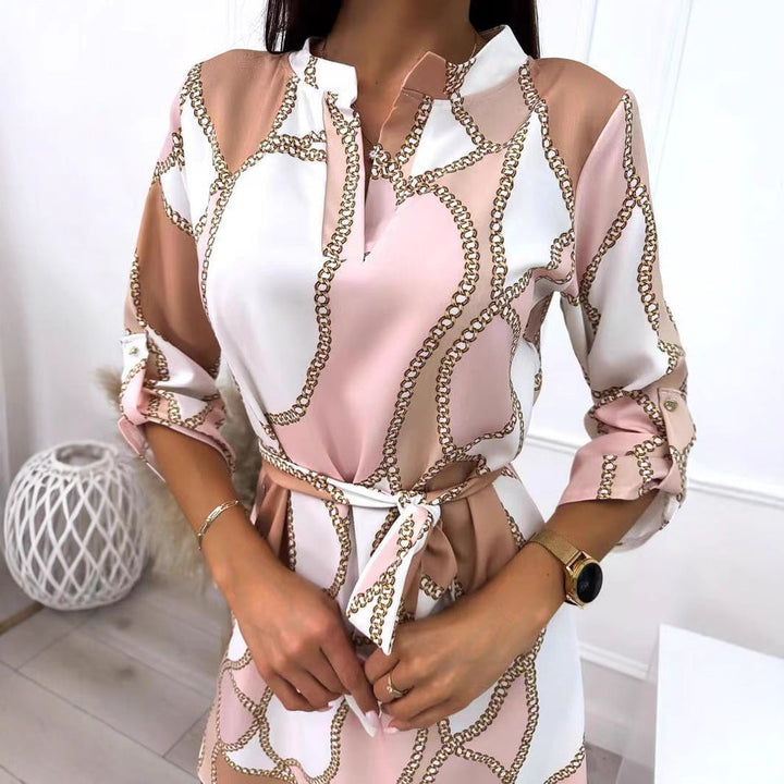 LS | Women Feminine Chain Accent Dress