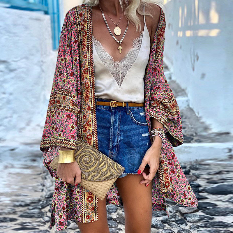 LS | Women Floral Boho Kimono