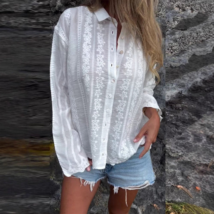 LS | Women Floral Button Blouse