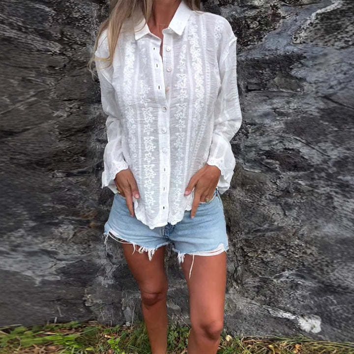 LS | Women Floral Button Blouse