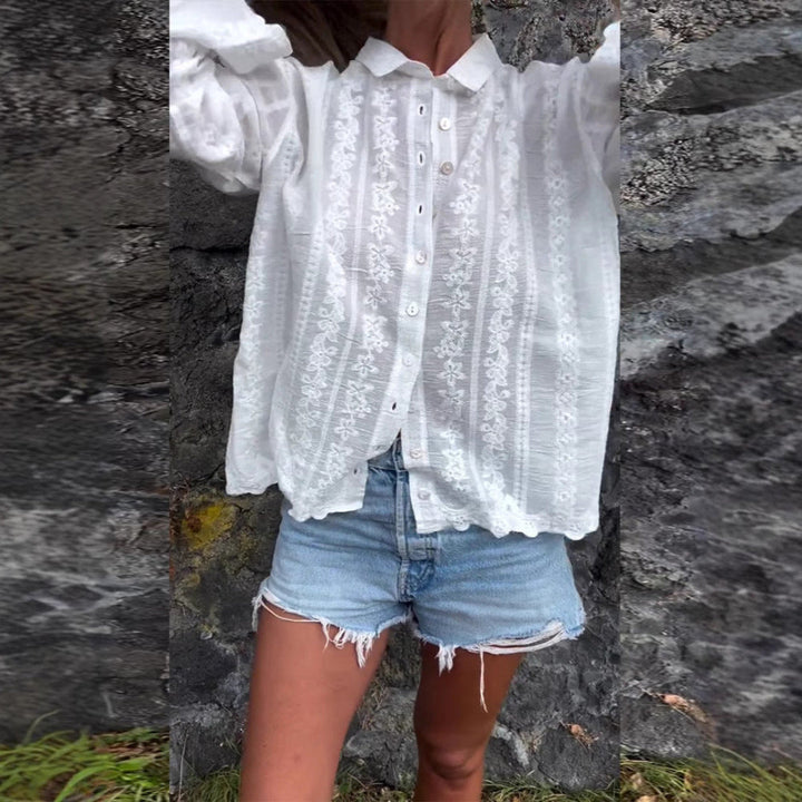 LS | Women Floral Button Blouse
