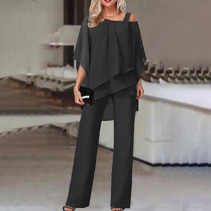 LS | Women Flow Layer Poncho Jumpsuit